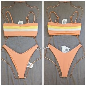 L*Space Rebel Cabana Bikini Set Tangy
